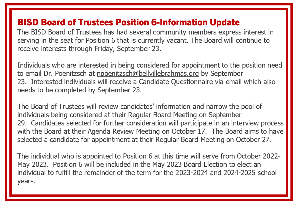 Home Bellville Independent School District